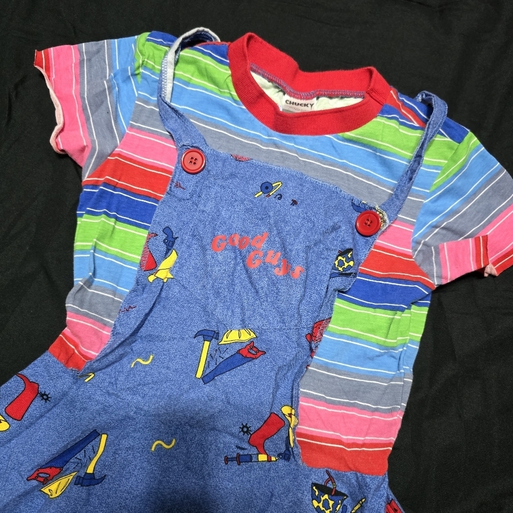 Girls CHUCKY Halloween Dress, Med - Picture 2 of 3